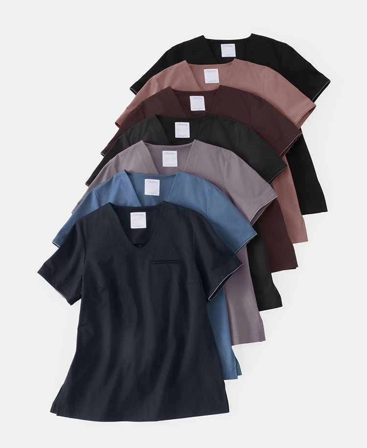 Womens:LUXE Silky Shine Scrub Tops (US/EU Size)
