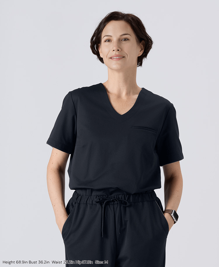 Womens:LUXE Silky Shine Scrub Tops (US/EU Size)