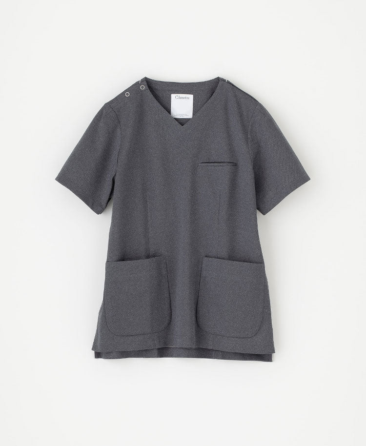 Womens:Scrub tops DECO #color_Gray_end