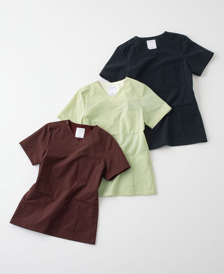 Womens:Scrub tops Seersucker