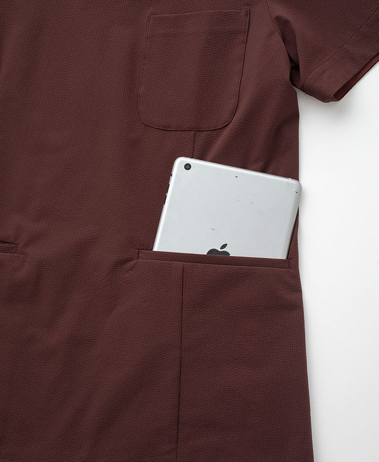 Womens:Scrub tops Seersucker