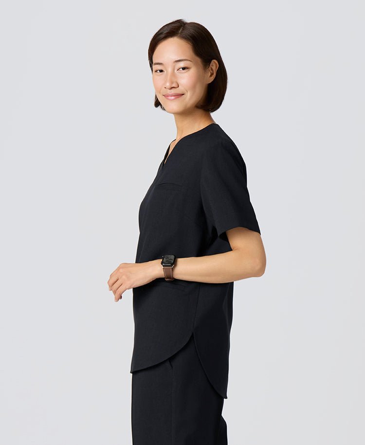 Womens:TRO Airy Dry Curve Neck Scrub Tops
