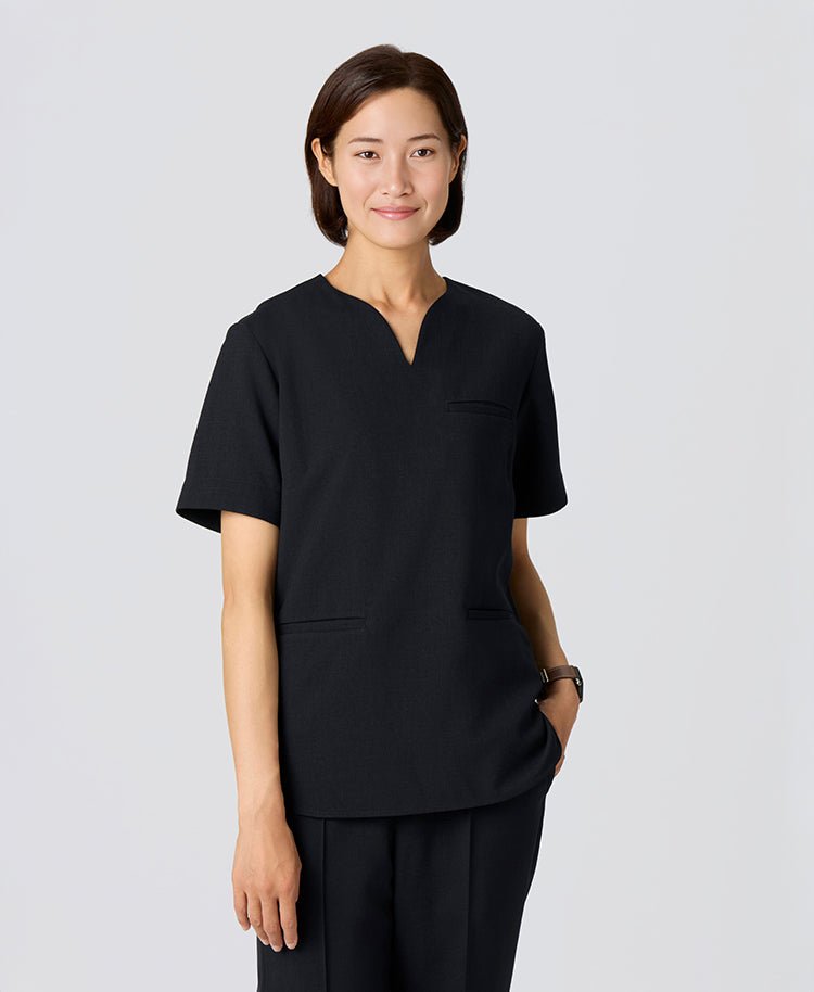 Womens:TRO Airy Dry Curve Neck Scrub Tops