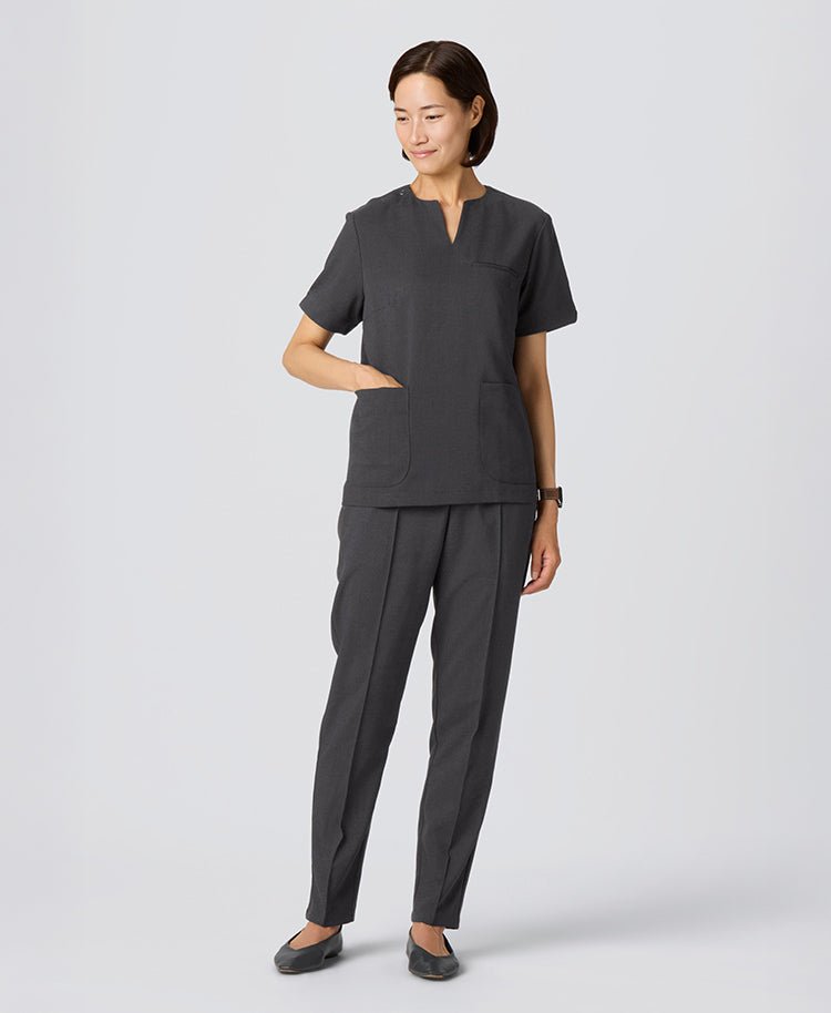 Womens:TRO Airy Dry Scrub Pants #color_Charcoal gray_end