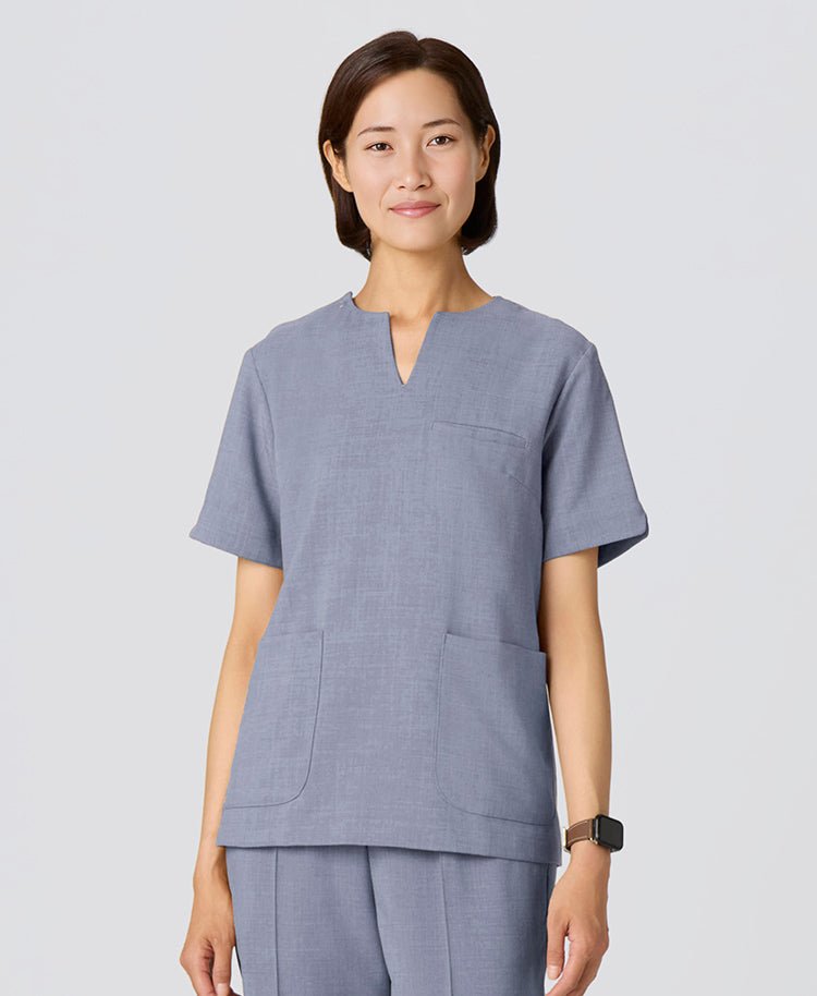 Womens:TRO Airy Dry Scrub Tops #color_Horizon blue_end