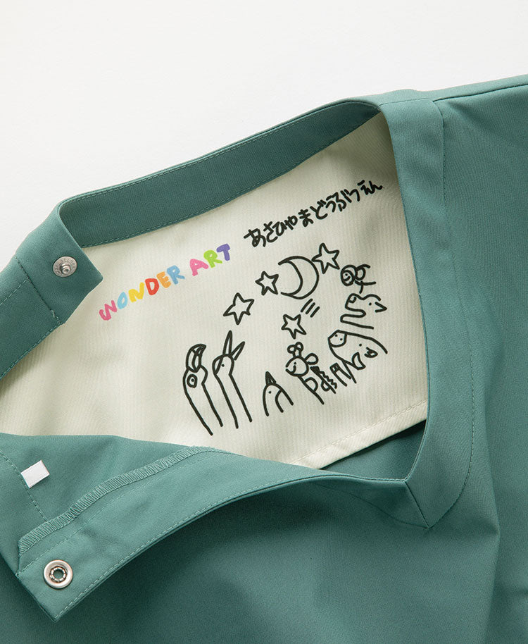 Scrub Canvas Club:WONDER ART Asahiyama Zoo scrub tops