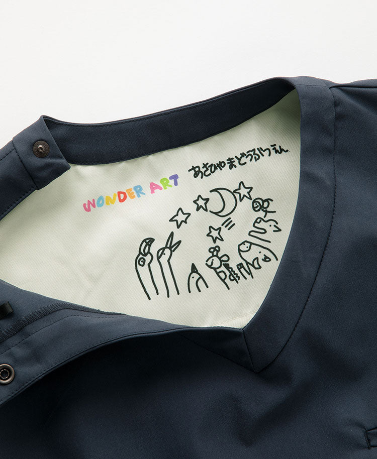 Scrub Canvas Club:WONDER ART Asahiyama Zoo scrub tops