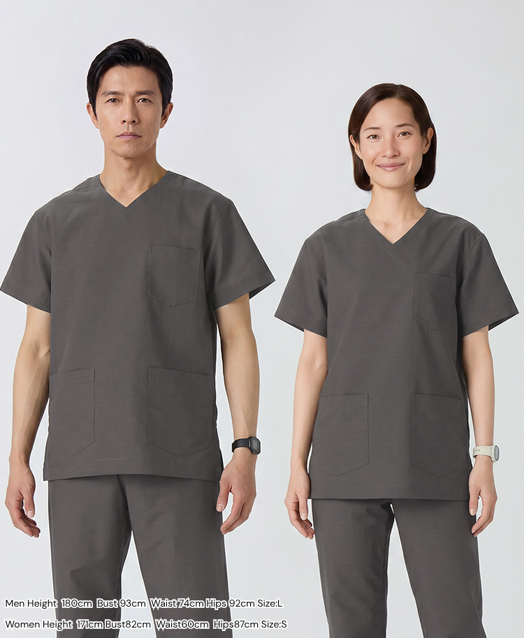 Unisex:Scrub tops AIR LINEN LIKE