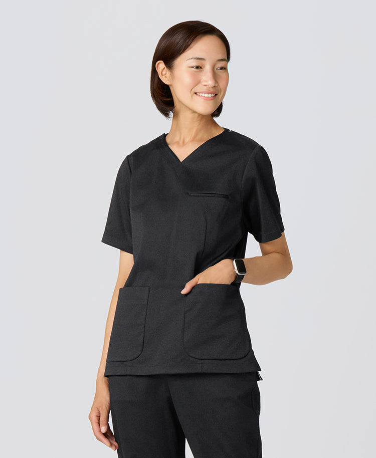 女士：DECO 優雅彈性醫療工作服上衣