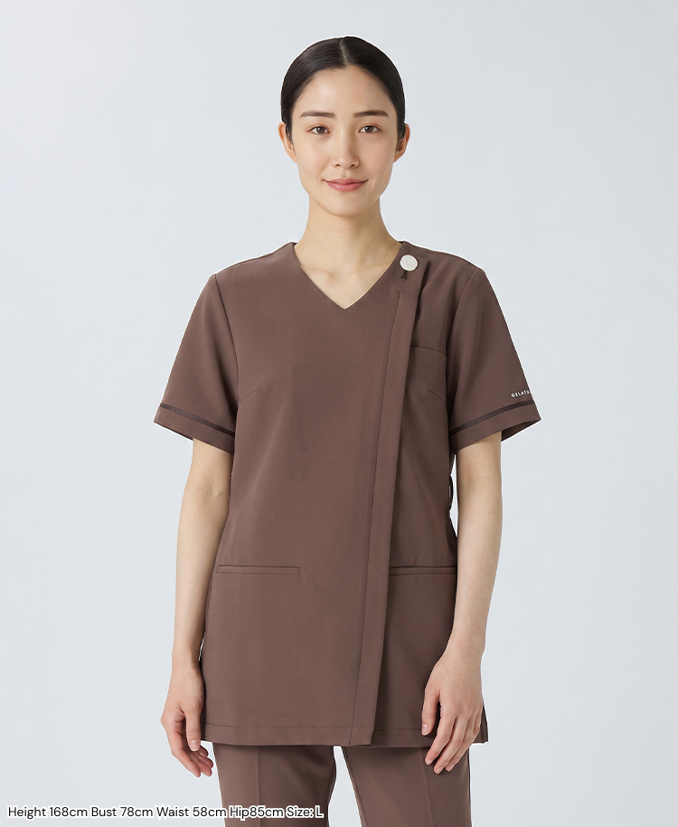 GELATO PIQUE&Classico:Pleated scrub tops