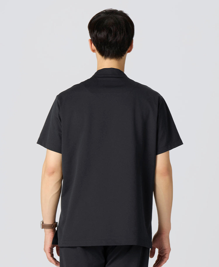 Mens:LUXE Silky Shine Front open Scrub Tops