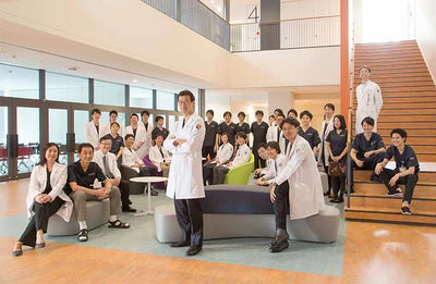 Facade of a leading university hospital in Japan