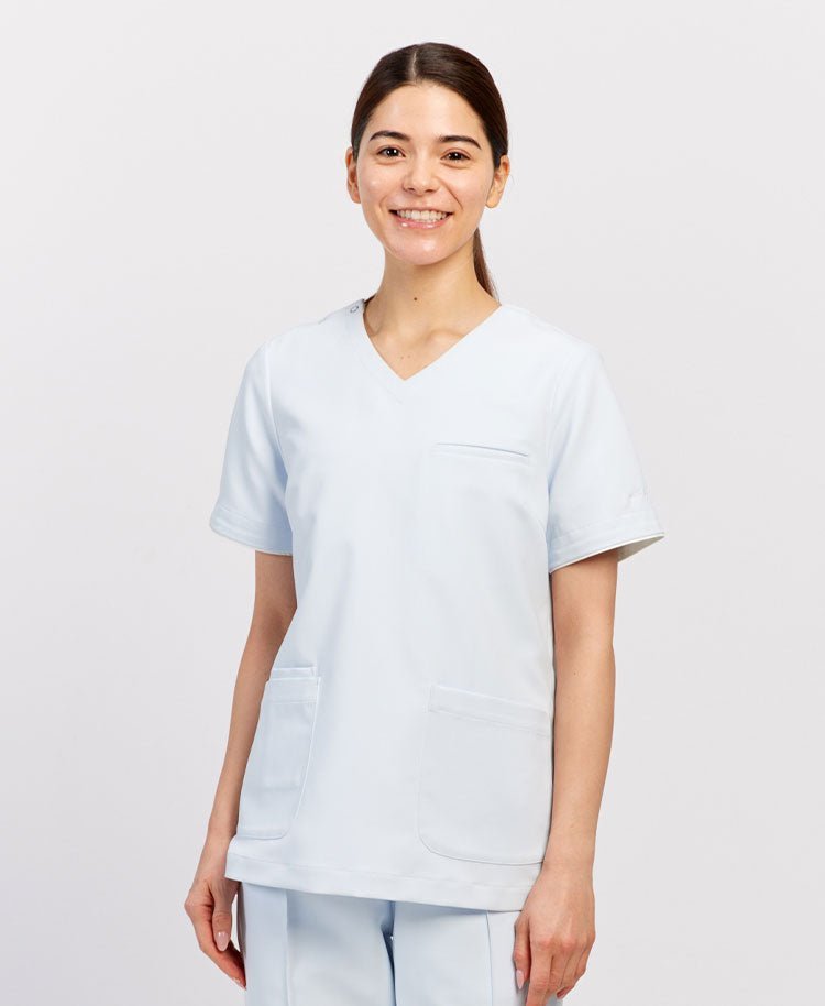 GELATO PIQUE&Classico:Patterned sleeve scrub tops - scrub tops- Classico Global - Official Online Store