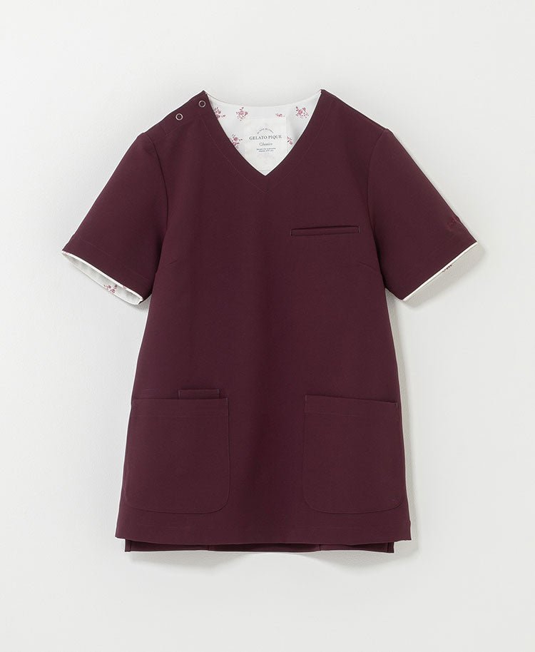 GELATO PIQUE&Classico:Patterned sleeve scrub tops - scrub tops- Classico Global - Official Online Store