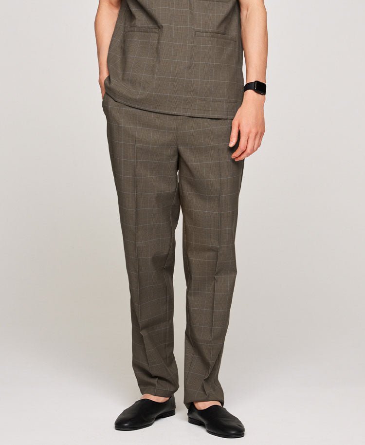 Mens:Glen check scrub pants - scrub pants - Classico Global - Official Online Store