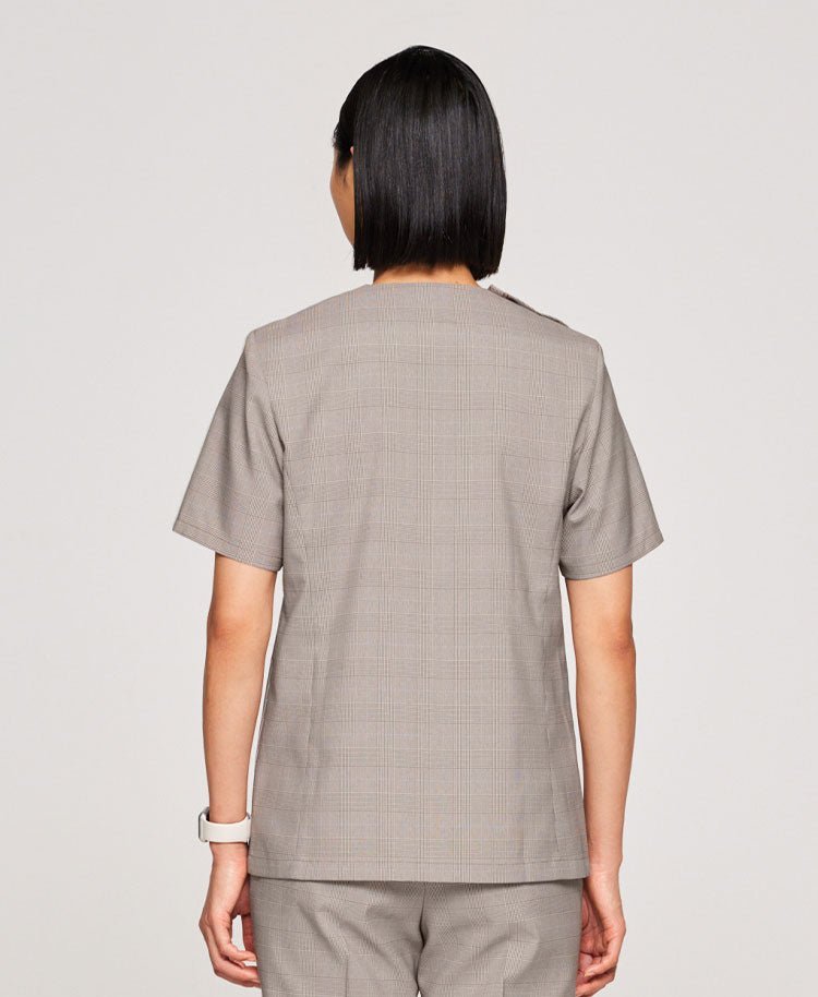 Womens:Glen check scrub tops - scrub tops - Classico Global - Official Online Store