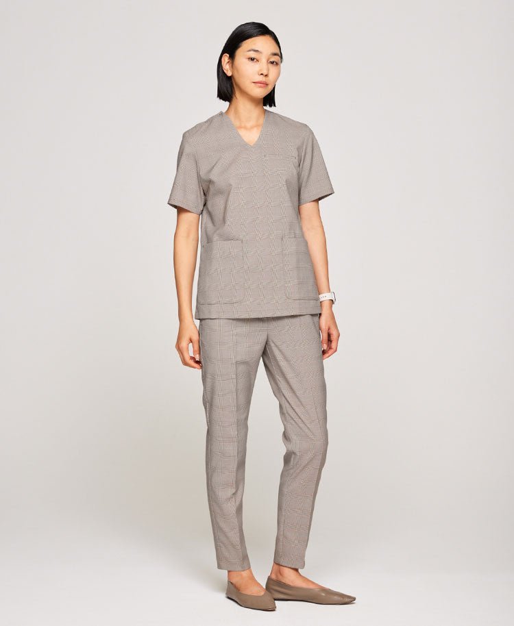 Womens:Glen check scrub pants - scrub pants - Classico Global - Official Online Store