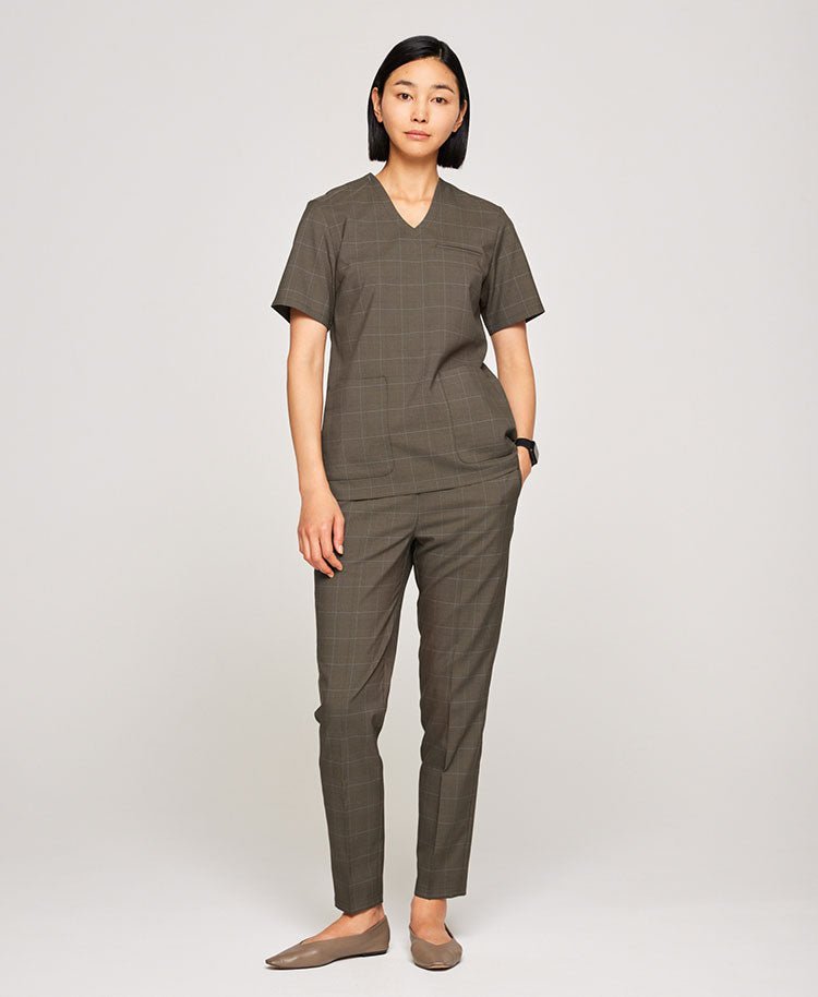 Womens:Glen check scrub pants - scrub pants - Classico Global - Official Online Store