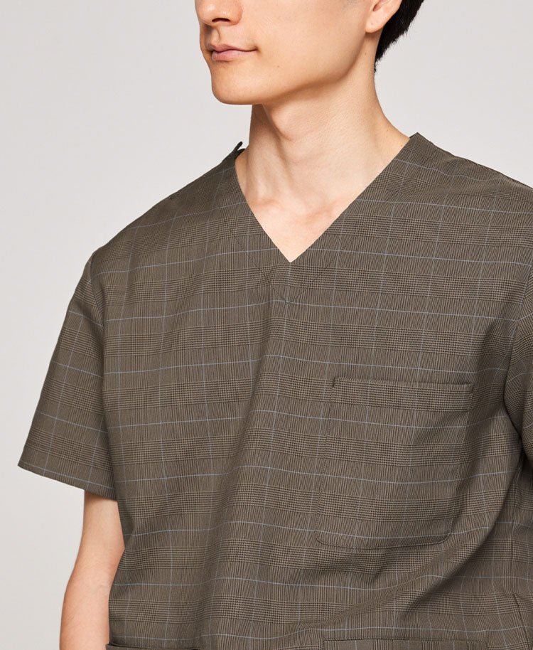 Mens:Glen check scrub tops - scrub tops - Classico Global - Official Online Store