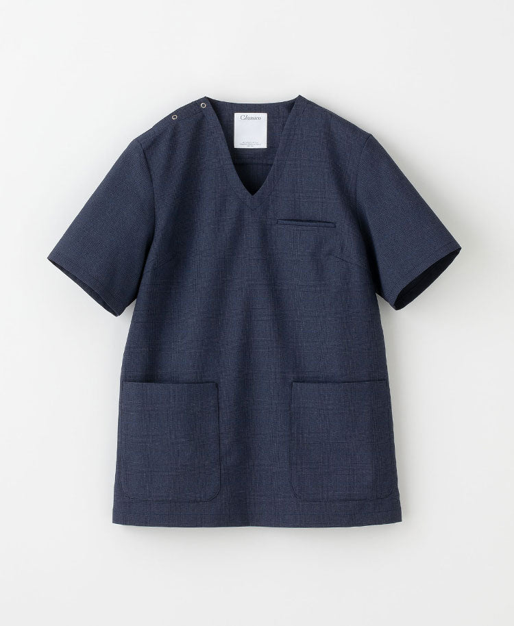 Womens:Glen check scrub tops - scrub tops - Classico Global - Official Online Store