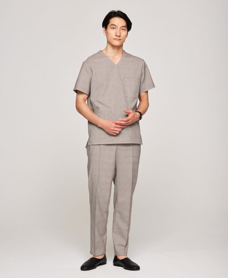 Mens:Glen check scrub pants - scrub pants - Classico Global - Official Online Store