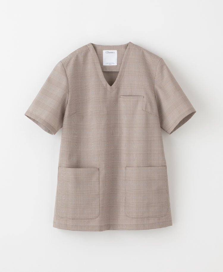 Womens:Glen check scrub tops - scrub tops - Classico Global - Official Online Store