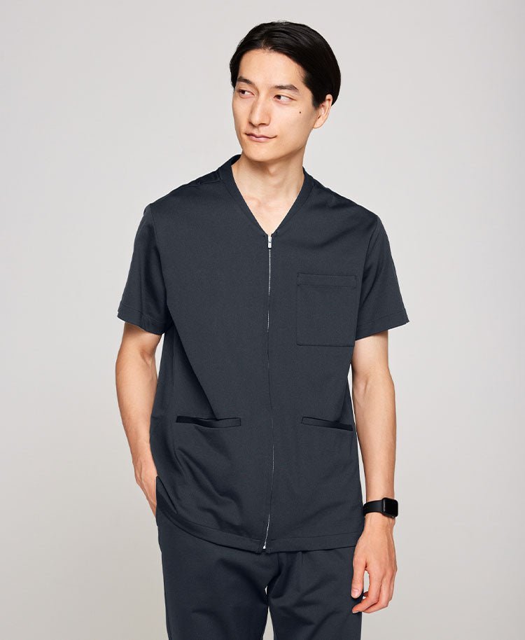 Mens:Front open scrub tops LUXE - scrub tops - Classico Global - Official Online Store