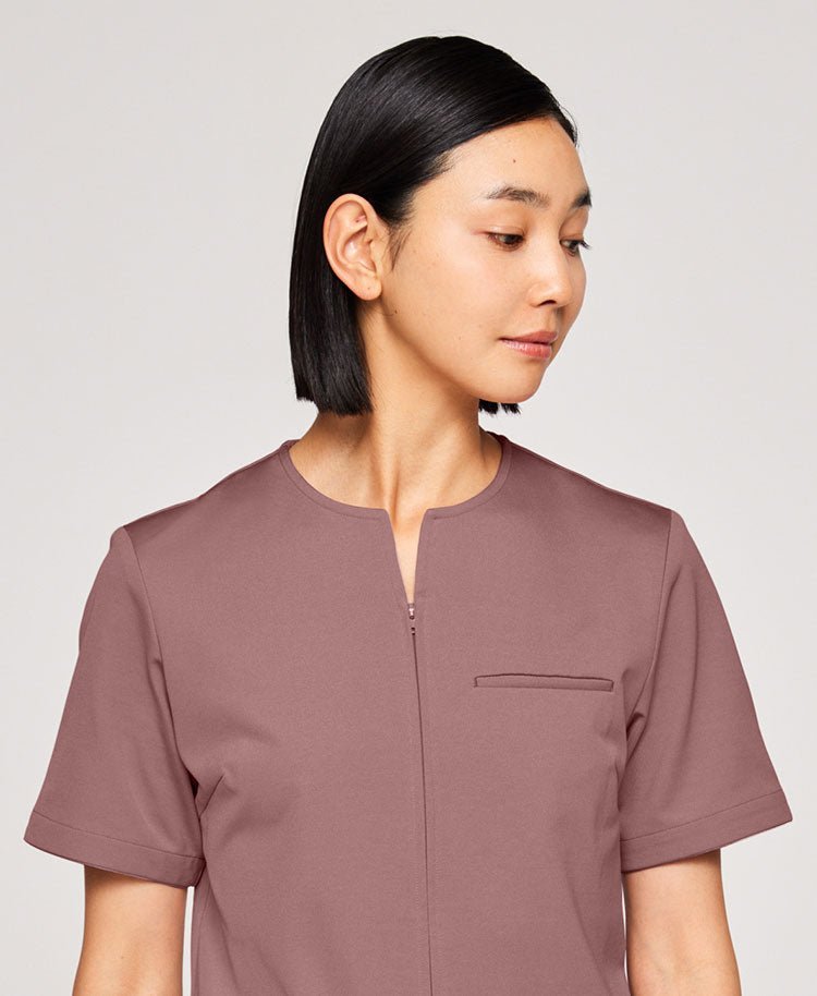 Womens:Front open scrub tops LUXE - scrub tops - Classico Global - Official Online Store