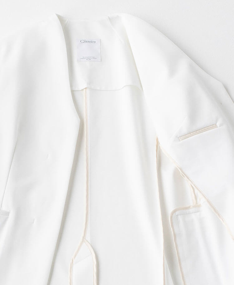 Womens lab coat:Jersey collarless coat LUXE - coat- Classico Global - Official Online Store