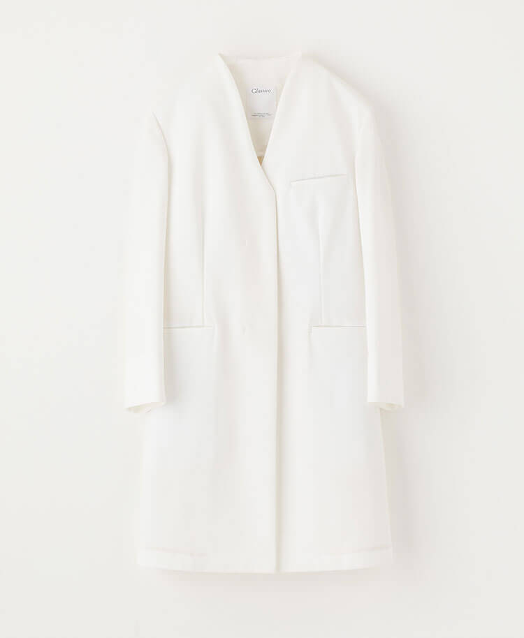 Womens lab coat:Jersey collarless coat LUXE - coat- Classico Global - Official Online Store