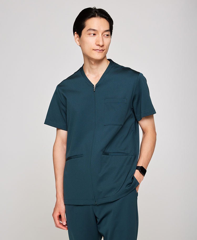 Mens:Front open scrub tops LUXE - scrub tops - Classico Global - Official Online Store