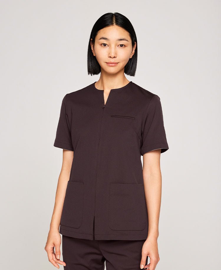 Womens:Front open scrub tops LUXE - scrub tops - Classico Global - Official Online Store