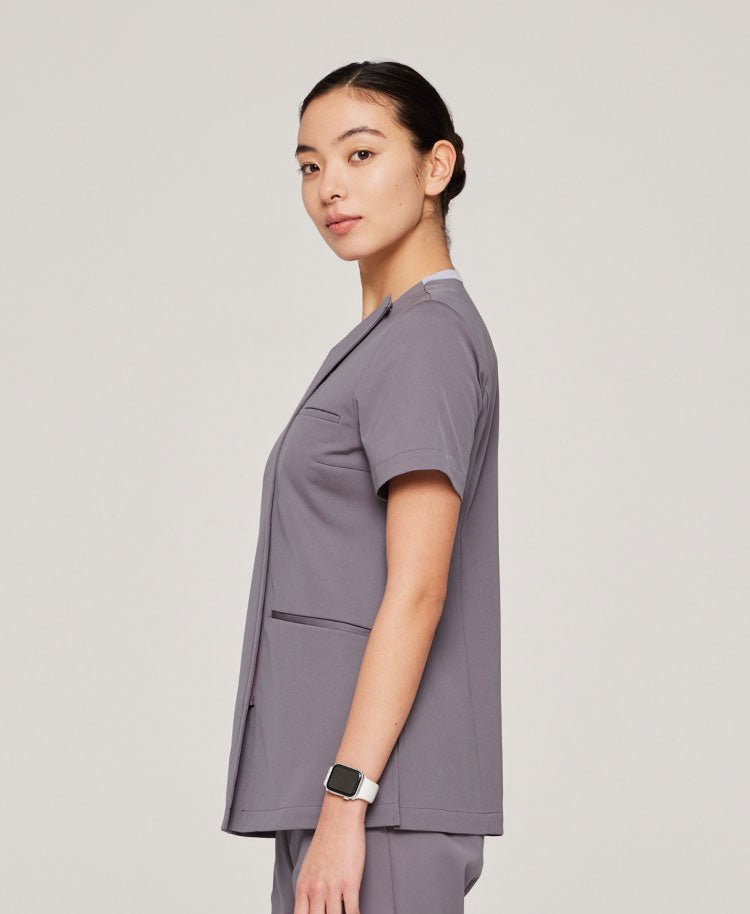 Womens:Front open scrub tops LUXE - scrub tops - Classico Global - Official Online Store