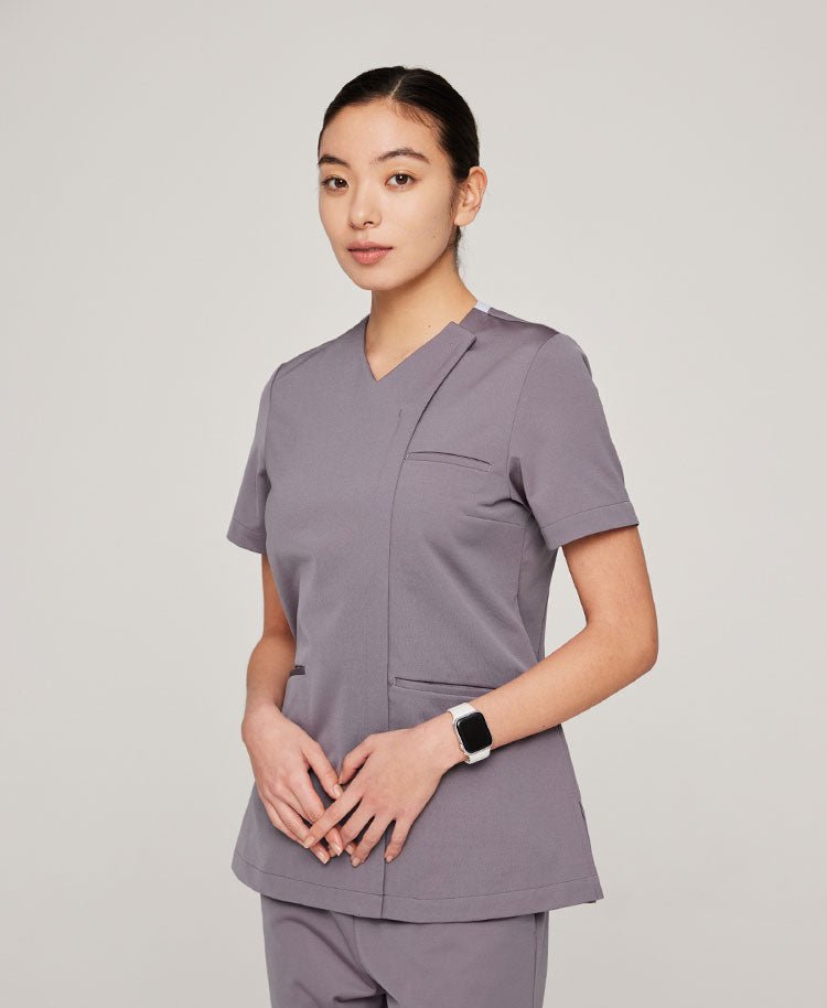 Womens:Front open scrub tops LUXE - scrub tops - Classico Global - Official Online Store