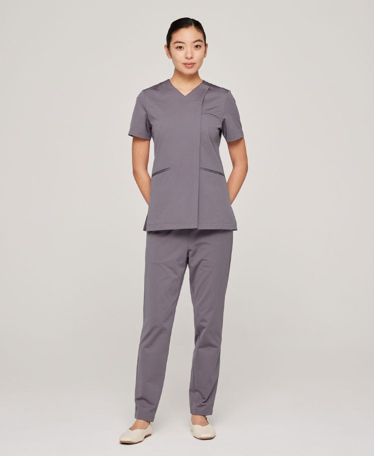 Womens:Front open scrub tops LUXE - scrub tops - Classico Global - Official Online Store