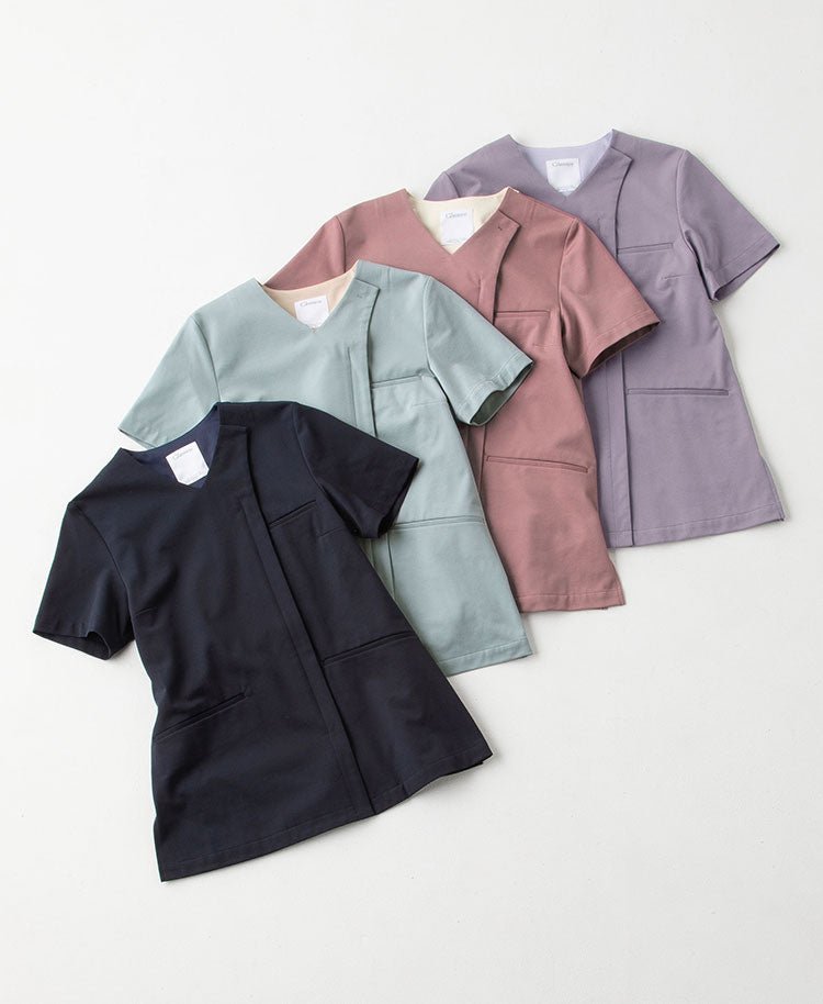 Womens:Front open scrub tops LUXE - scrub tops - Classico Global - Official Online Store