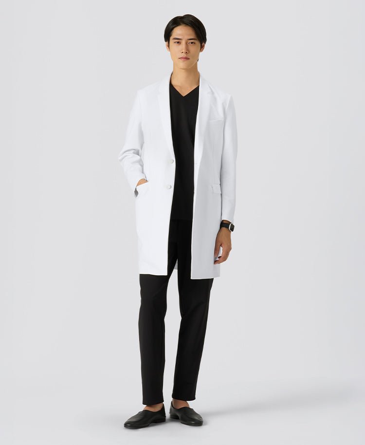 Mens Lab Coat: URBAN Streamlined Elegance Lab Coat