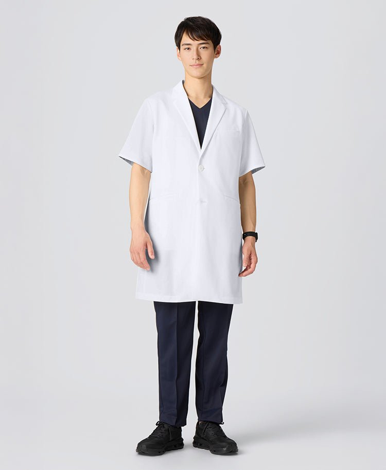 Mens Lab Coat:COOL TECH Breathable Short Sleeve Coat