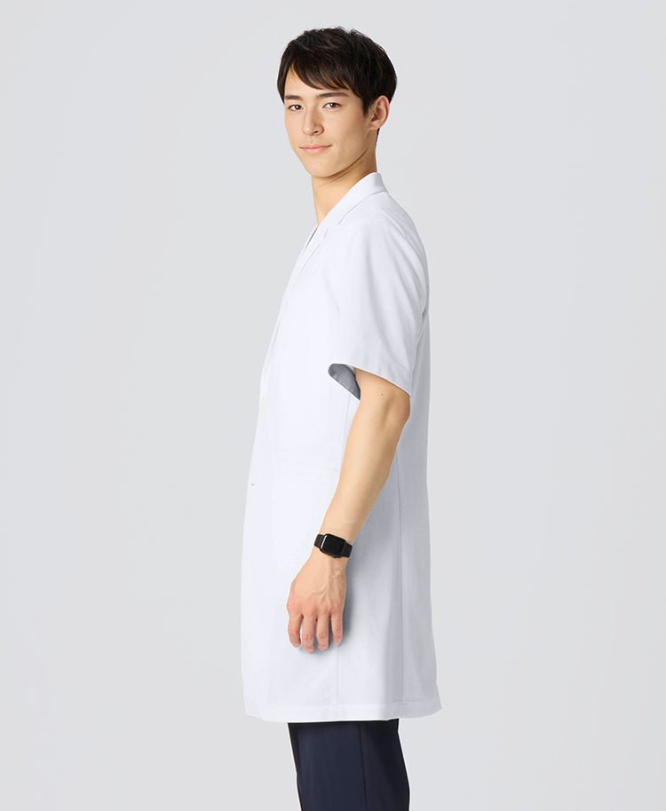 Mens Lab Coat:COOL TECH Breathable Short Sleeve Coat