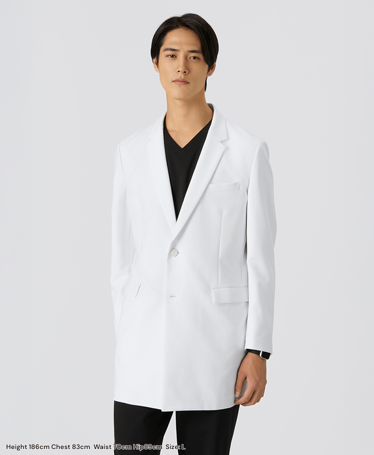 Mens lab Coat:URBAN Streamlined Elegance Short Coat