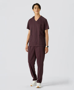 Mens:COOL TECH Breathable Scrub Pants #color_Bordeaux_end