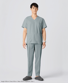 Mens:COOL TECH Breathable Scrub Pants #color_Sax_end