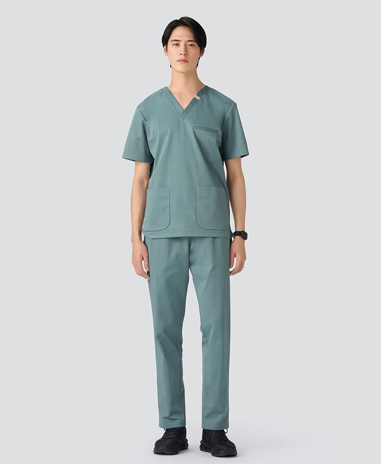 Mens:DECO Elegant Stretch Scrub Pants #color_Light Blue_end