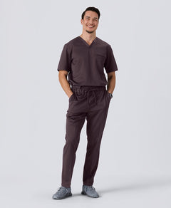 Mens:DECO Elegant Stretch Scrub Pants (US/EU Size) #color_Bordeaux_end