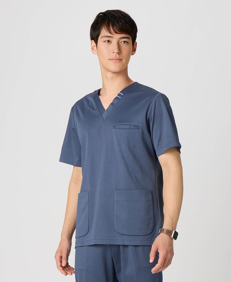 Mens:DECO Elegant Stretch Scrub Scrub Tops