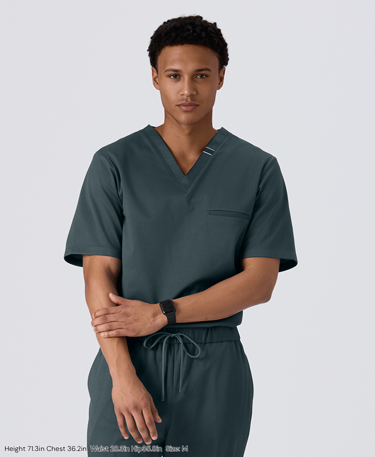 Mens:DECO Elegant Stretch Scrub Scrub Tops (US/EU Size)