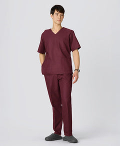 Mens:DEO Anti - Odor Fresh Scrub Pants #color_Bordeaux_end