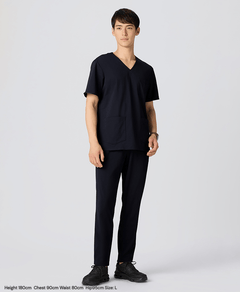 Mens:FREE Light & 360° Stretch Scrub Pants #color_Deep navy_end