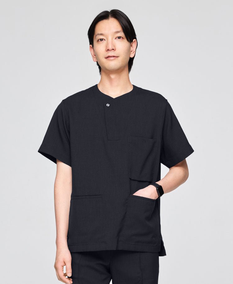 Mens:Front button scrub tops TRO