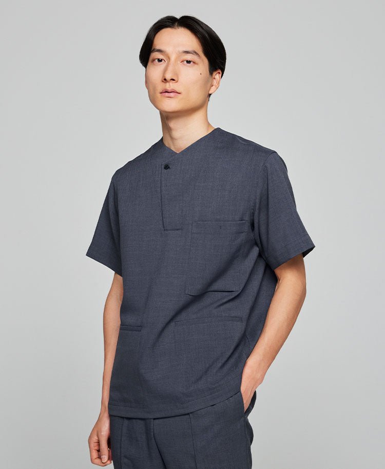 Mens:Front button scrub tops TRO